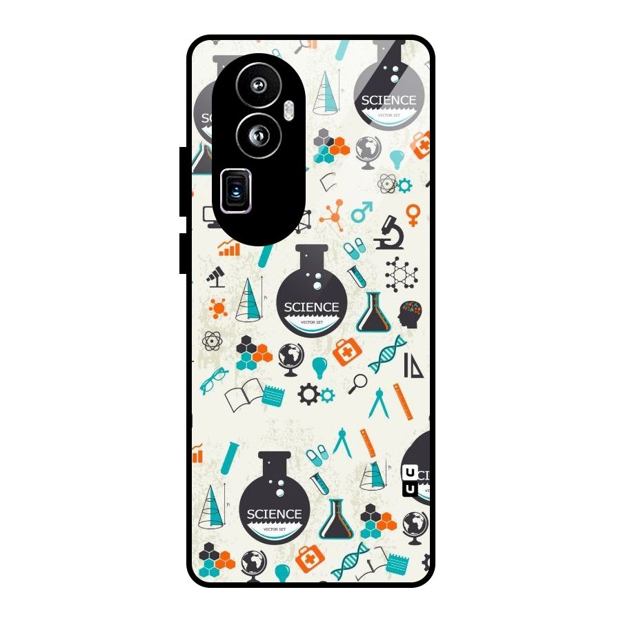 Science Side Glass Back Case for Oppo Reno10 Pro Plus