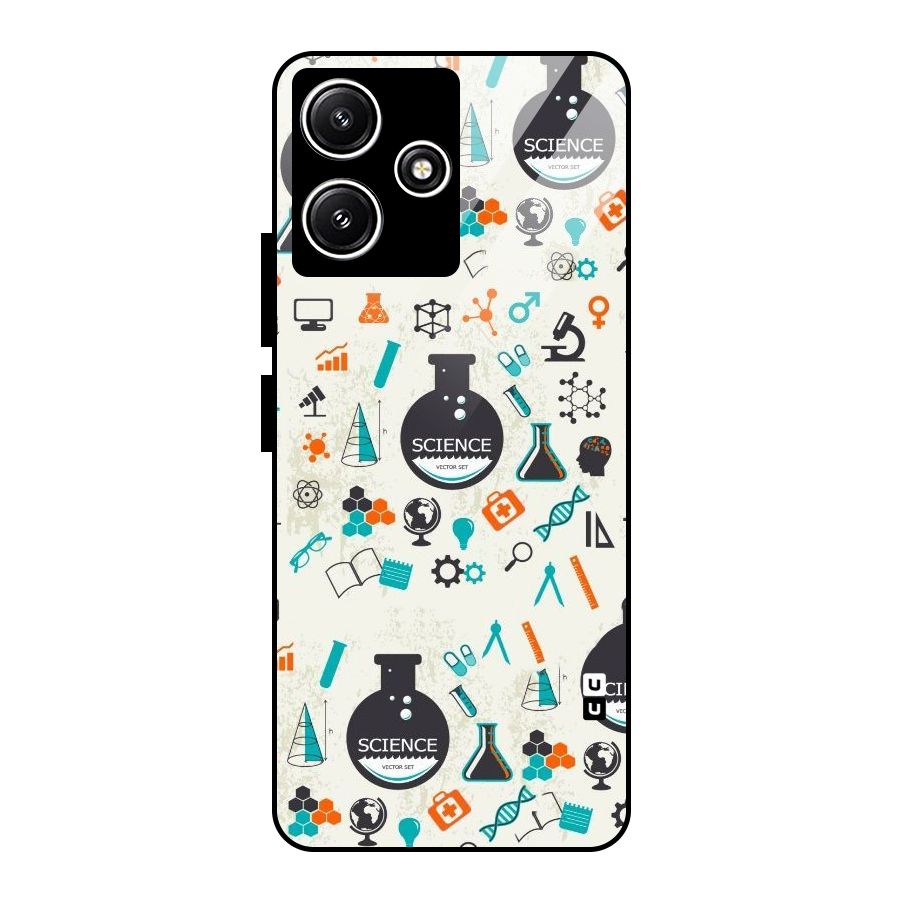 Science Side Glass Back Case for Redmi 12 5G