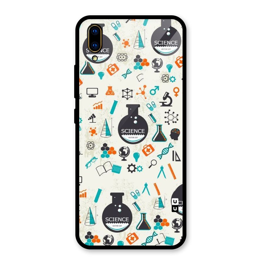 Science Side Glass Back Case for Vivo V11 Pro