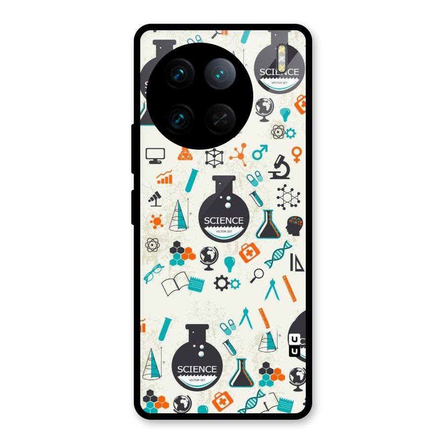 Science Side Glass Back Case for Vivo X90 Pro
