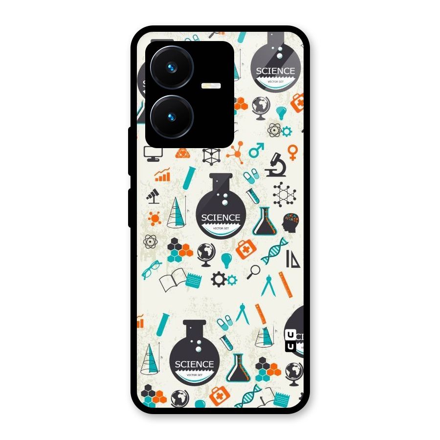 Science Side Glass Back Case for Vivo Y22s