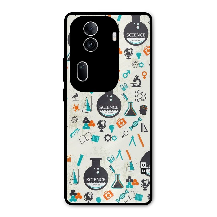 Science Side Metal Back Case for Oppo Reno11 Pro 5G