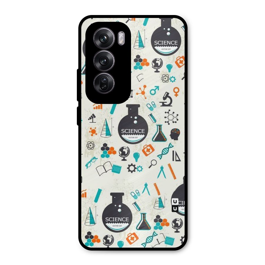 Science Side Metal Back Case for Oppo Reno12 Pro