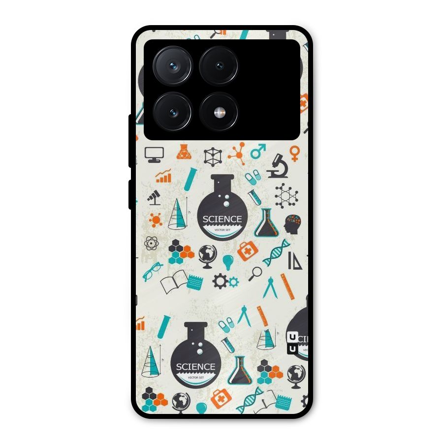 Science Side Metal Back Case for Poco X6 Pro