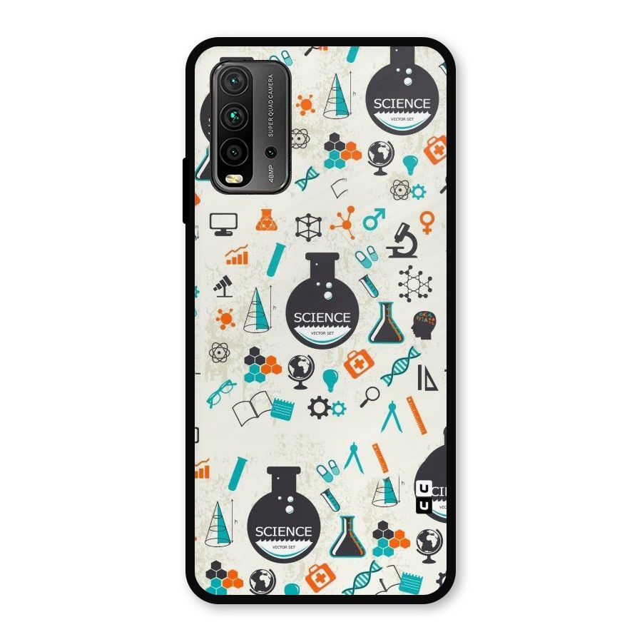 Science Side Metal Back Case for Redmi 9 Power