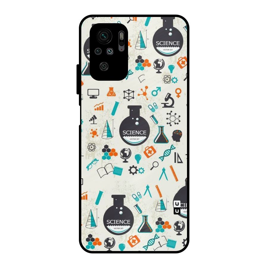 Science Side Metal Back Case for Redmi Note 10S