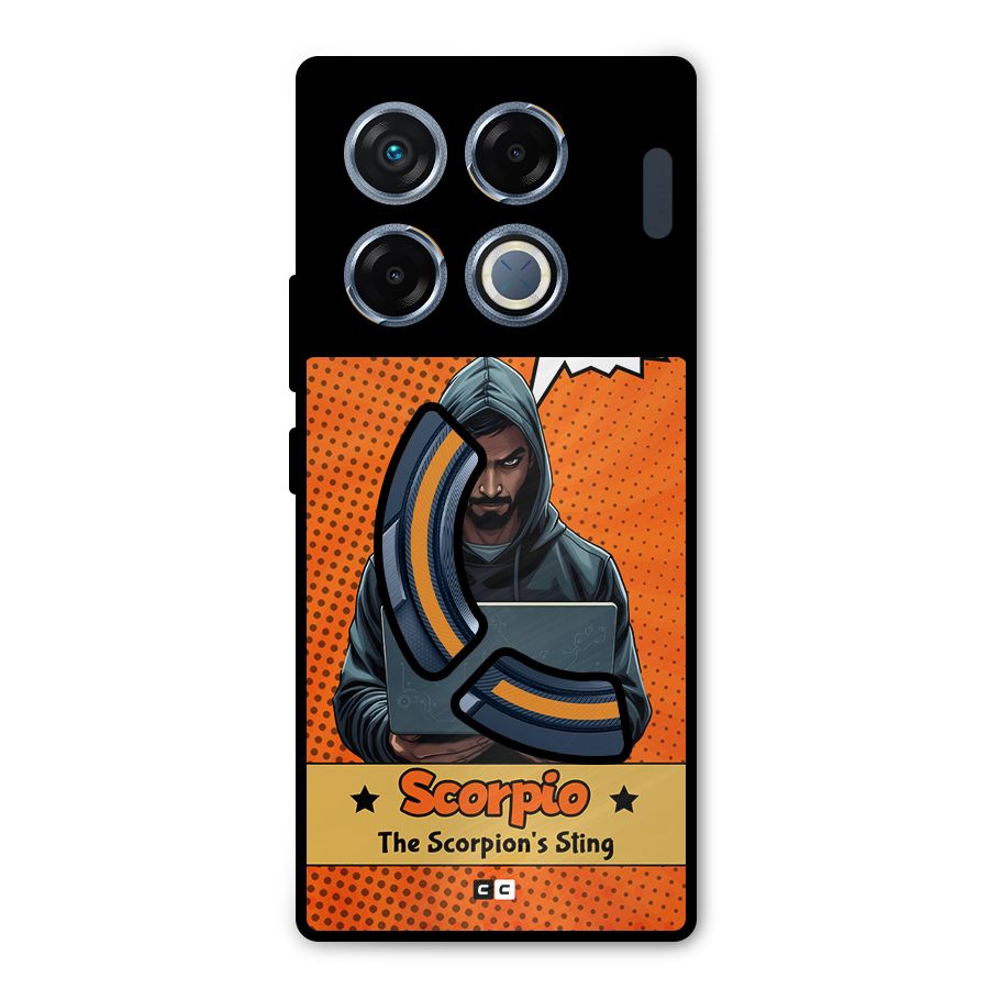 Scorpio Warning Metal Back Case for Infinix GT 20 Pro