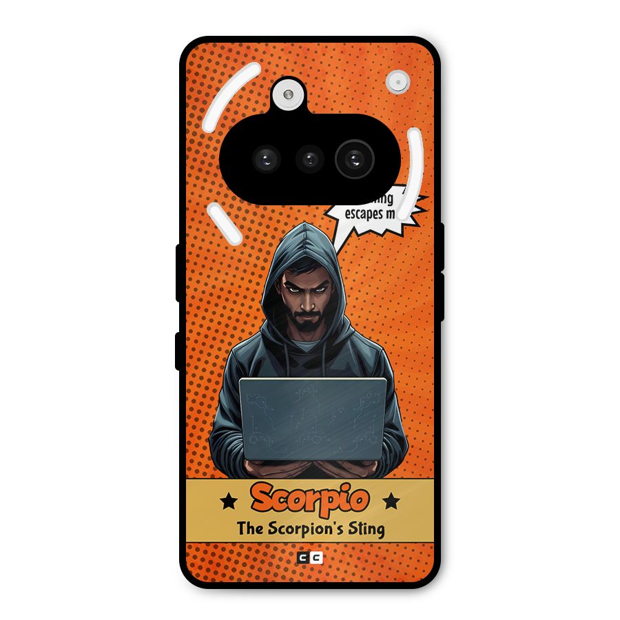 Scorpio Warning Metal Back Case for Nothing Phone 3a