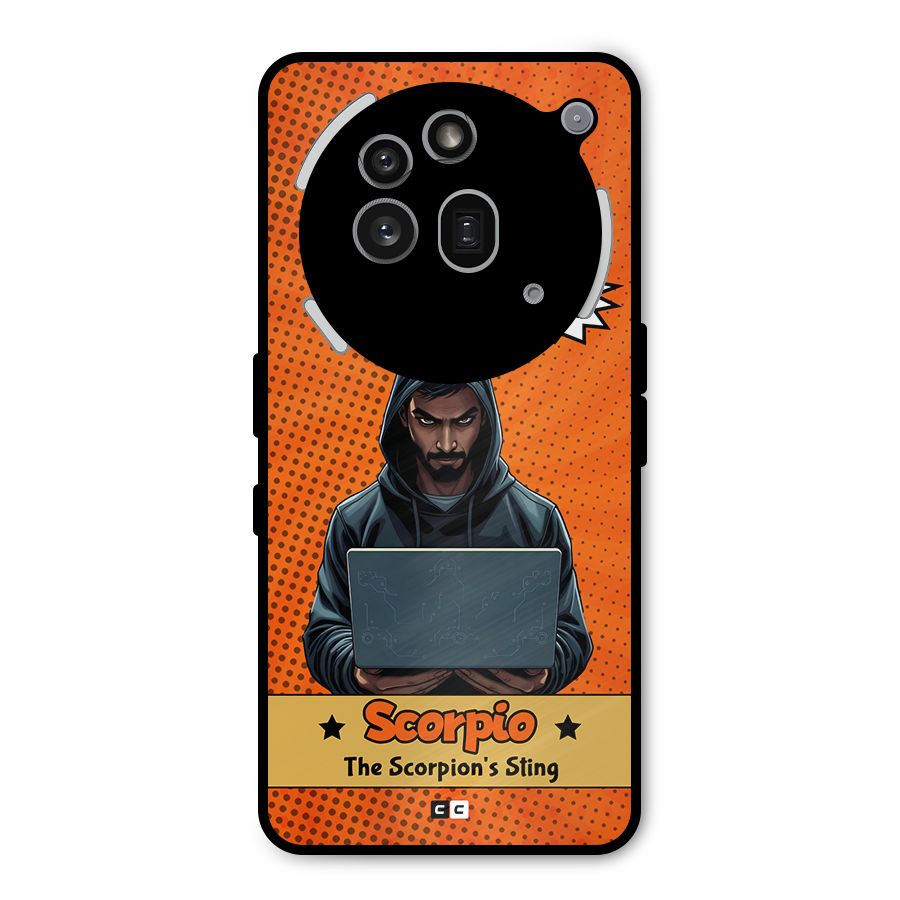 Scorpio Warning Metal Back Case for Nothing Phone 3a Pro