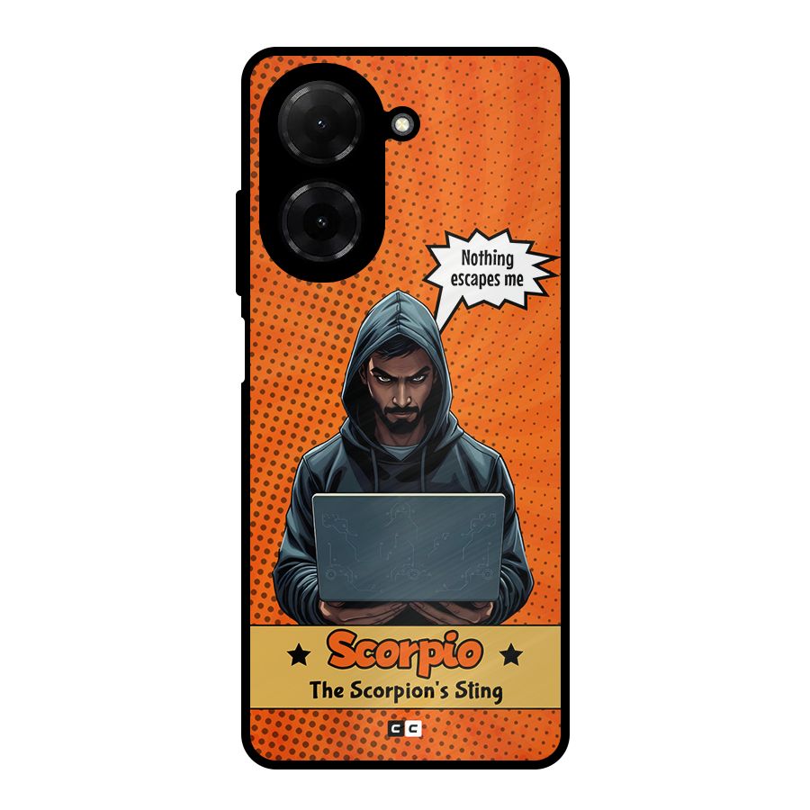 Scorpio Warning Metal Back Case for Redmi A5 4G