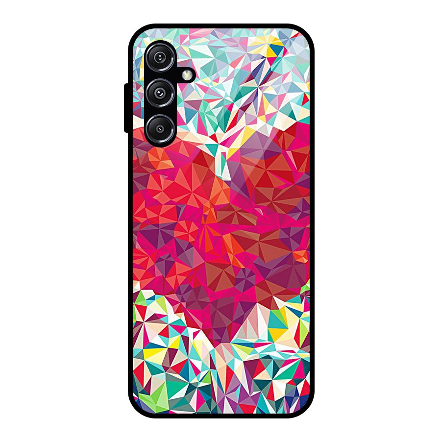 Scrumbled Heart Glass Back Case for Galaxy M34 5G