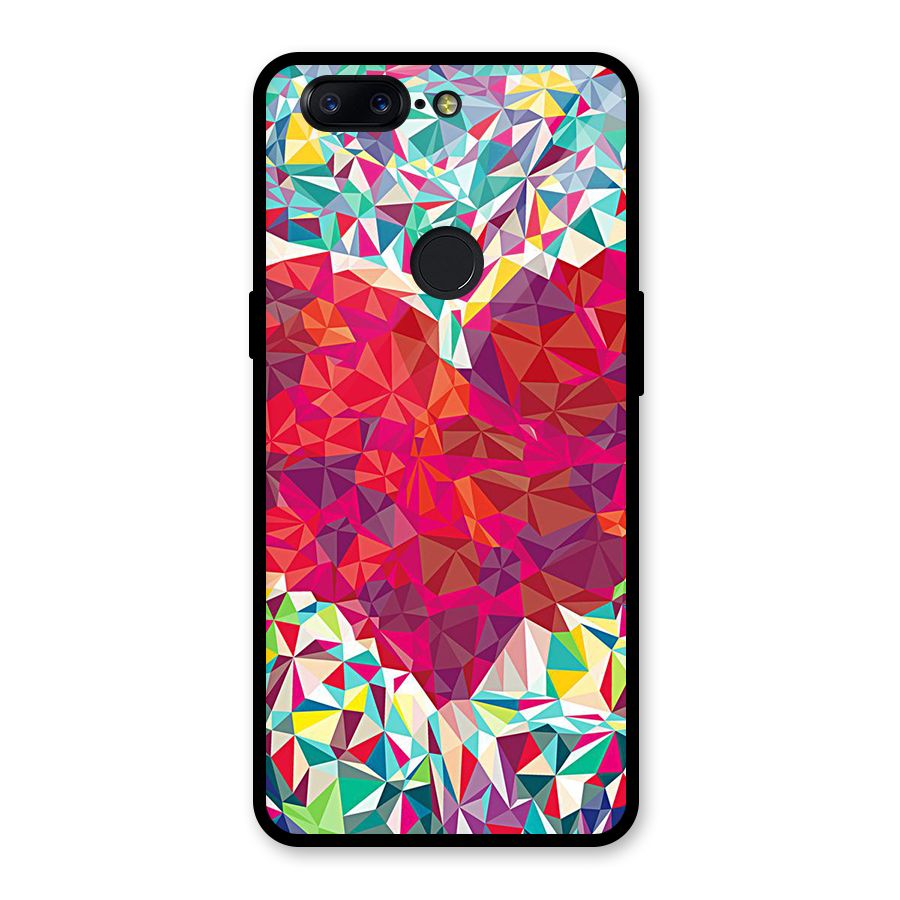 Scrumbled Heart Glass Back Case for OnePlus 5T