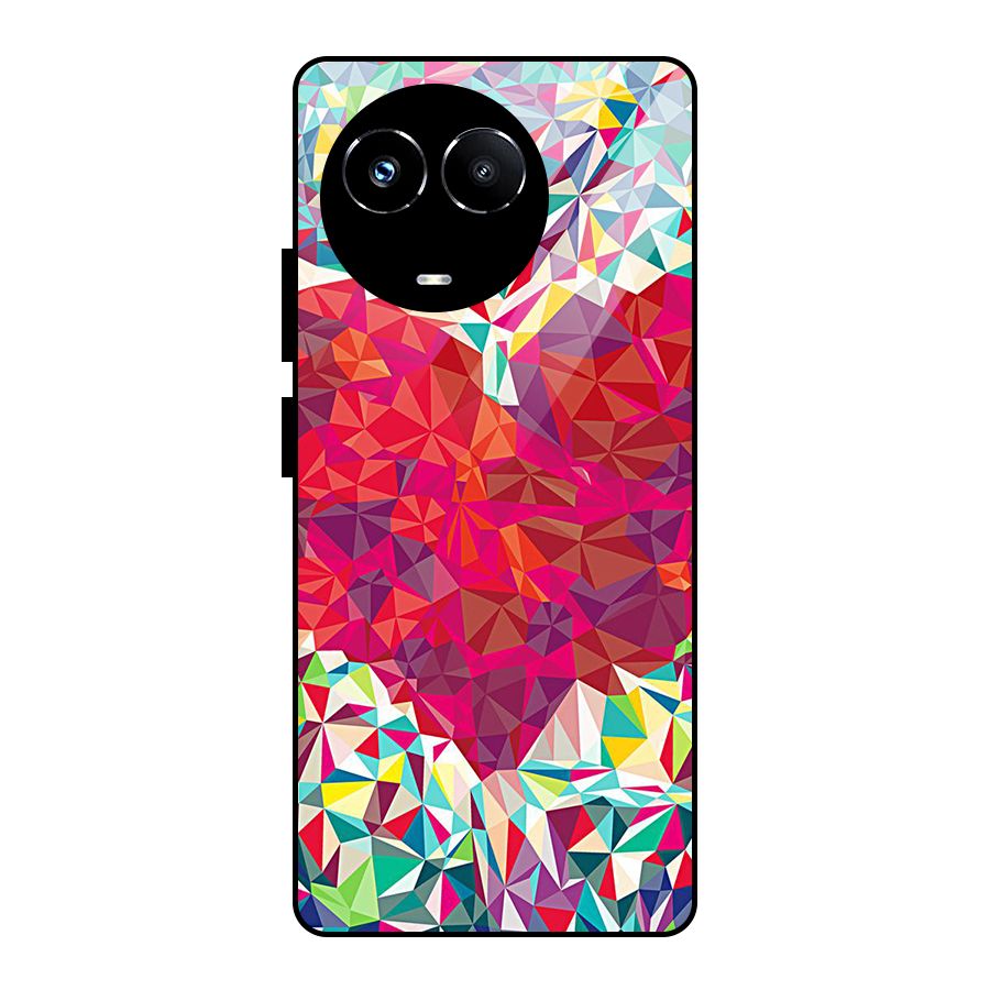 Scrumbled Heart Glass Back Case for Realme 11X