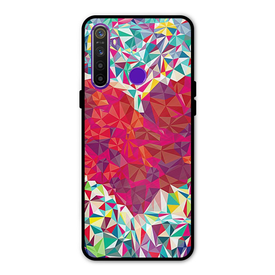 Scrumbled Heart Glass Back Case for Realme 5s