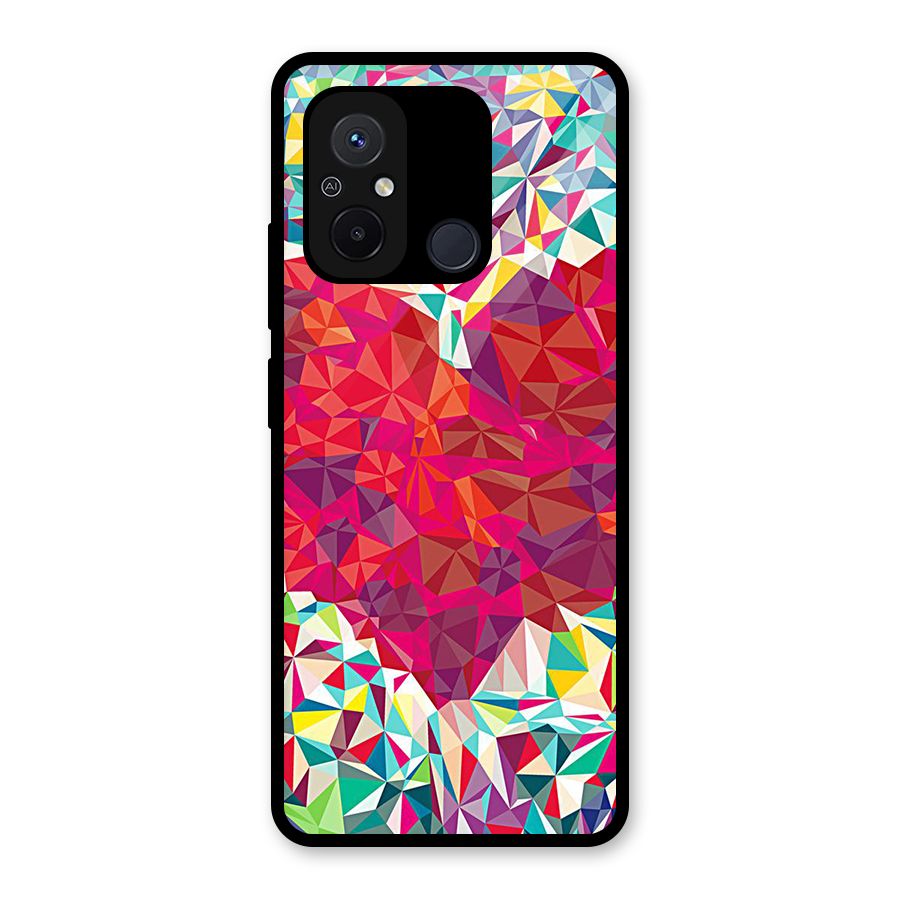 Scrumbled Heart Glass Back Case for Redmi 12C