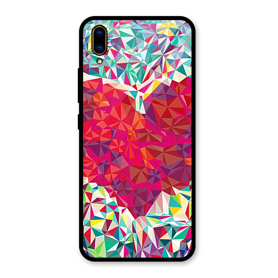 Scrumbled Heart Glass Back Case for Vivo V11 Pro