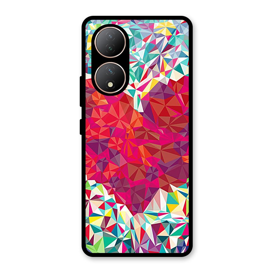 Scrumbled Heart Glass Back Case for Vivo Y100A