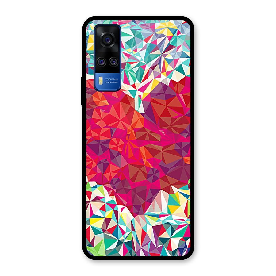Scrumbled Heart Glass Back Case for Vivo Y31
