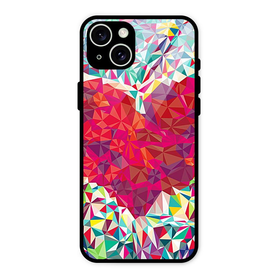 Scrumbled Heart Glass Back Case for iPhone 15 Plus
