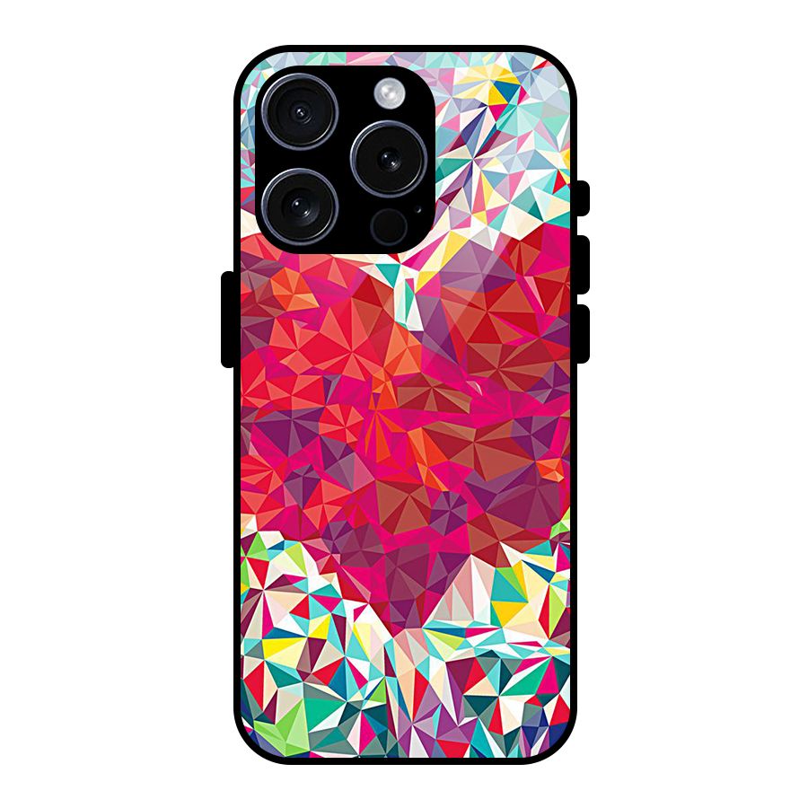 Scrumbled Heart Glass Back Case for iPhone 15 Pro
