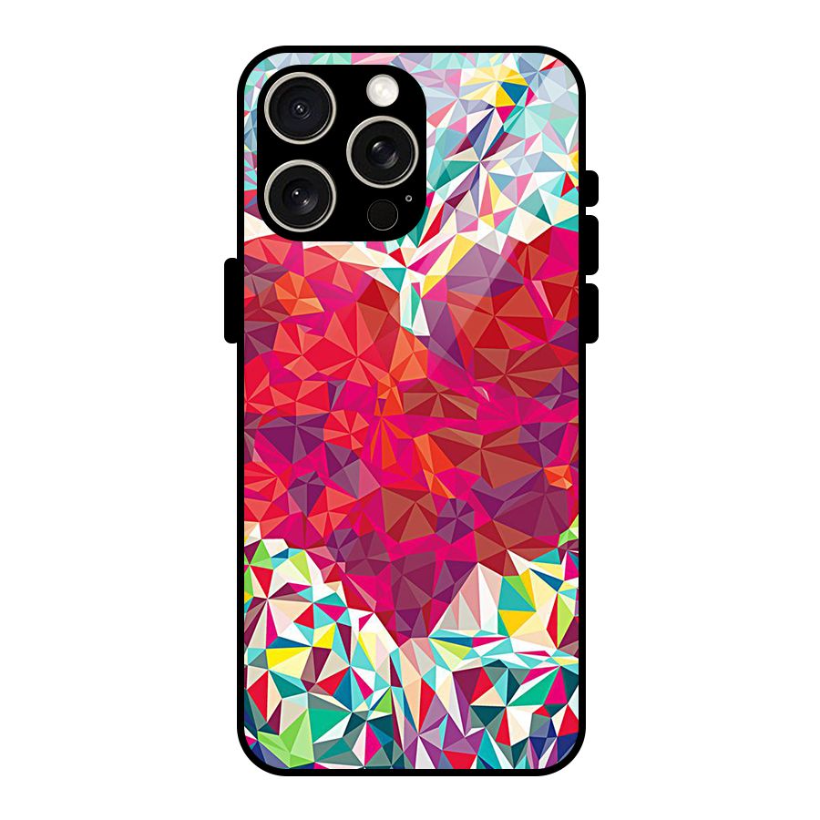 Scrumbled Heart Glass Back Case for iPhone 15 Pro Max