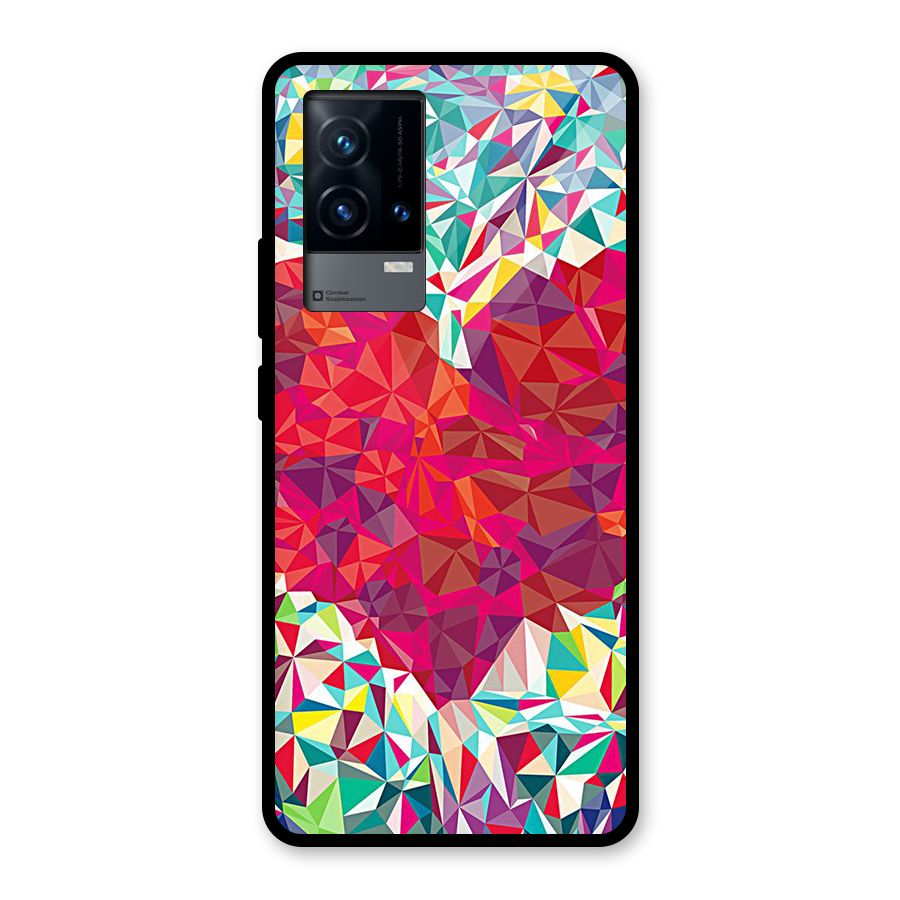 Scrumbled Heart Glass Back Case for iQOO 9 5G