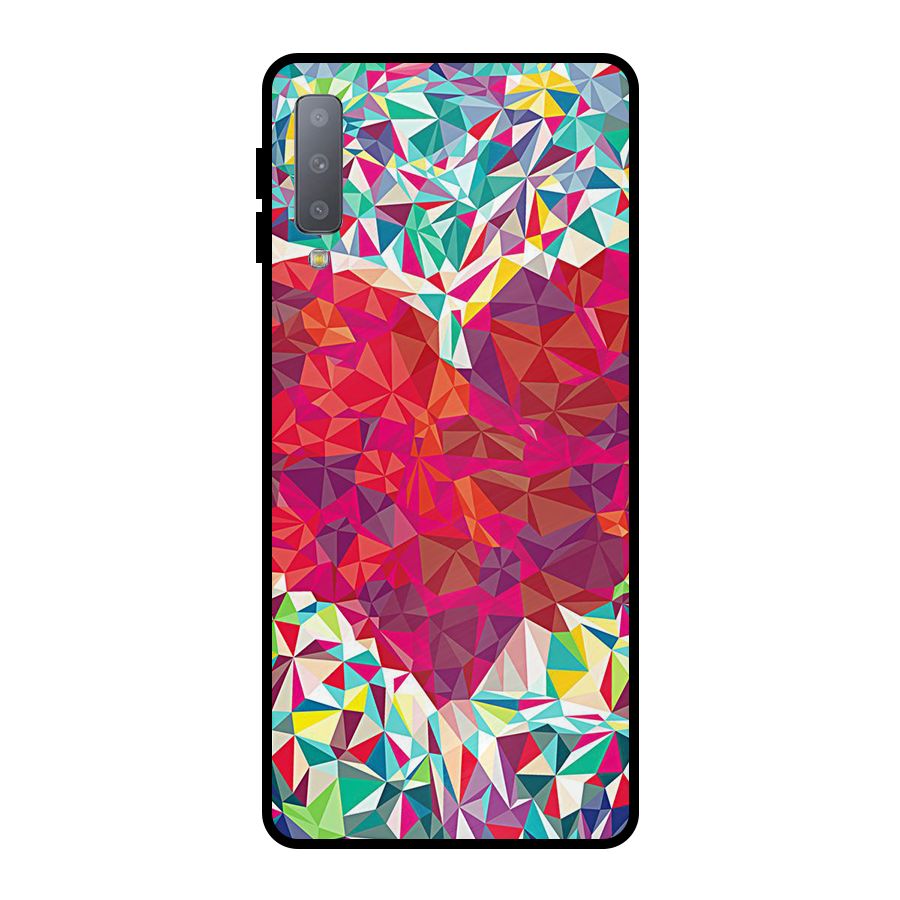 Scrumbled Heart Metal Back Case for Galaxy A7 (2018)