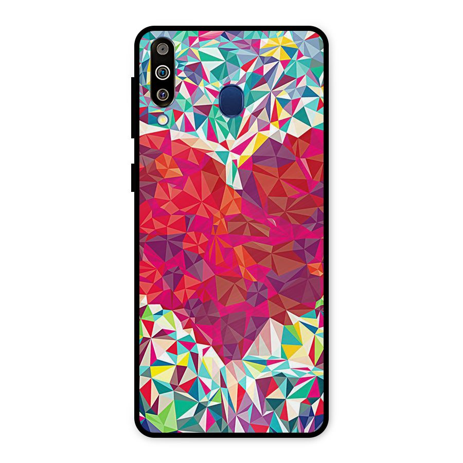 Scrumbled Heart Metal Back Case for Galaxy M30