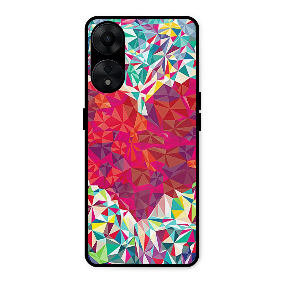 Scrumbled Heart Metal Back Case for Oppo A78 5G