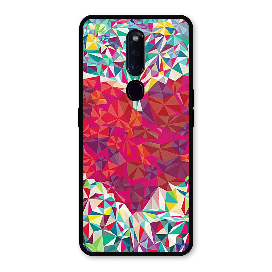Scrumbled Heart Metal Back Case for Oppo F11 Pro