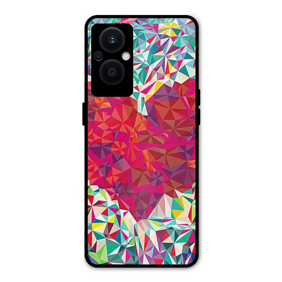 Scrumbled Heart Metal Back Case for Oppo F21s Pro 5G