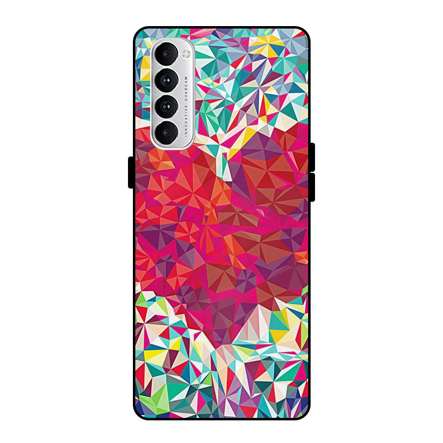 Scrumbled Heart Metal Back Case for Oppo Reno4 Pro