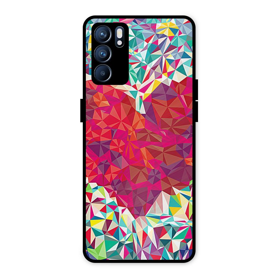 Scrumbled Heart Metal Back Case for Oppo Reno6 5G