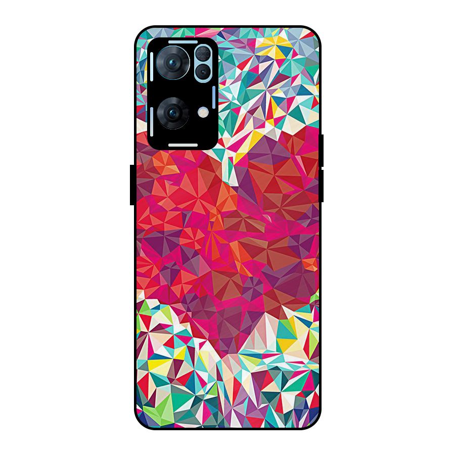 Scrumbled Heart Metal Back Case for Oppo Reno7 Pro 5G