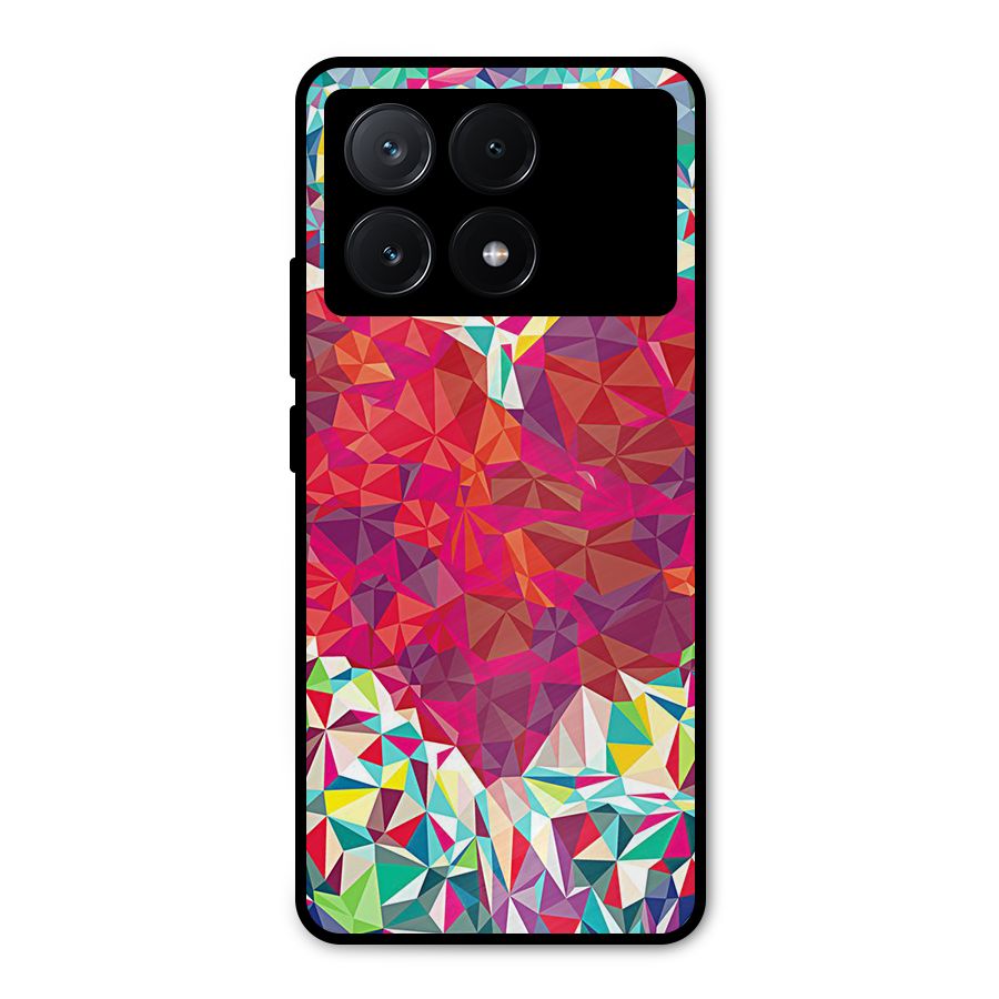 Scrumbled Heart Metal Back Case for Poco X6 Pro