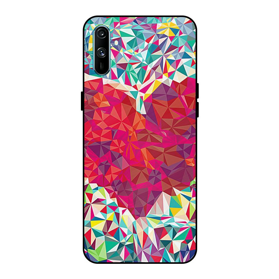 Scrumbled Heart Metal Back Case for Realme C3