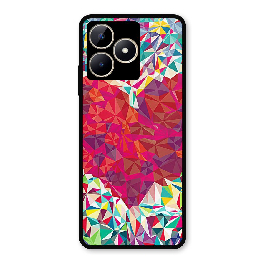 Scrumbled Heart Metal Back Case for Realme C53
