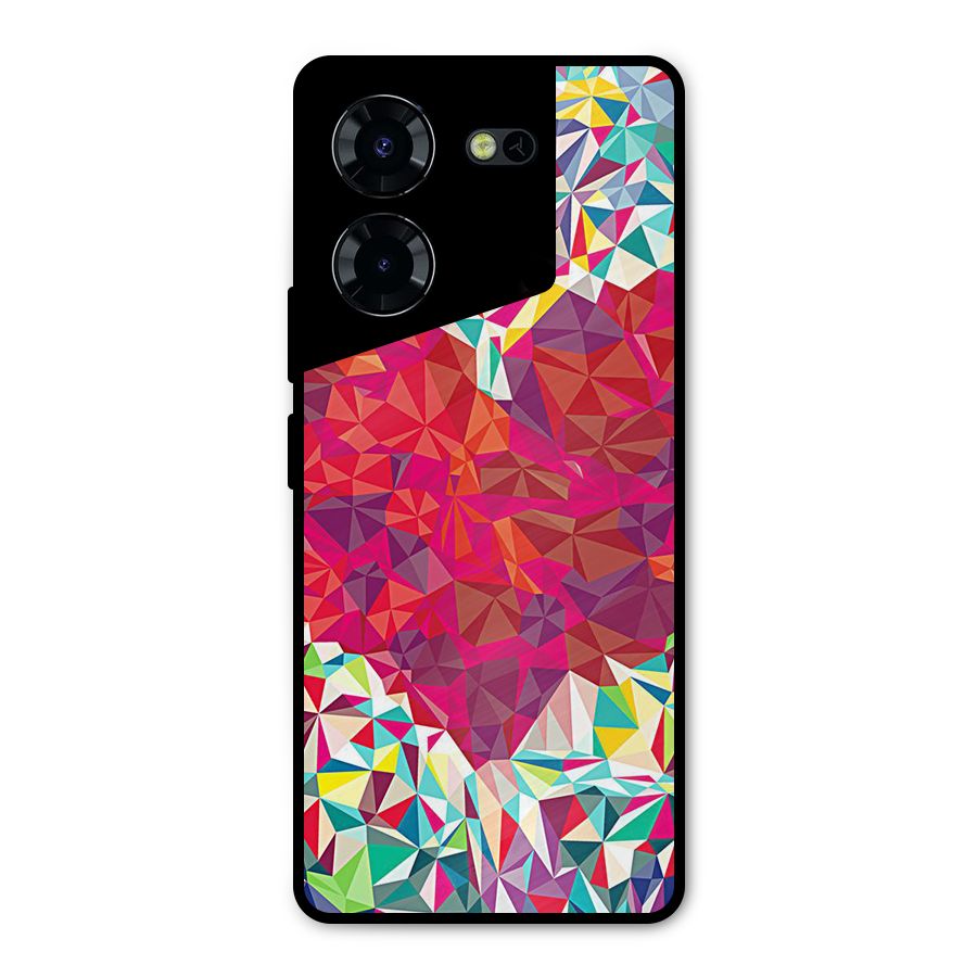 Scrumbled Heart Metal Back Case for Tecno Pova 5 Pro 5G
