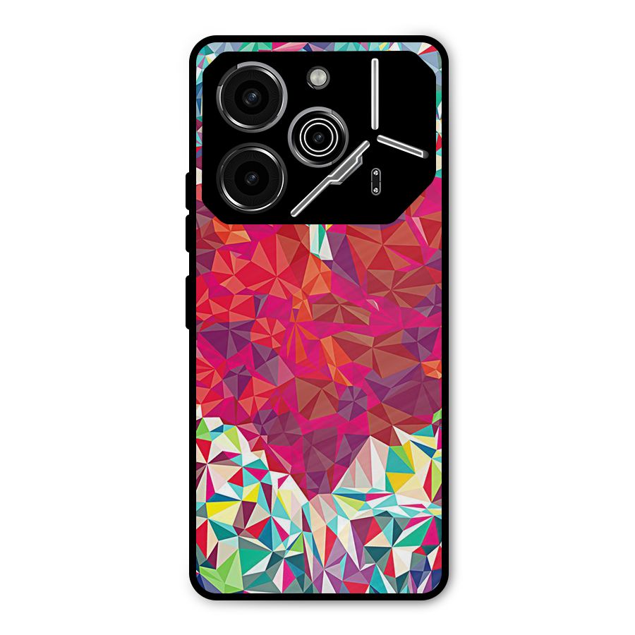 Scrumbled Heart Metal Back Case for Tecno Pova 6 Pro