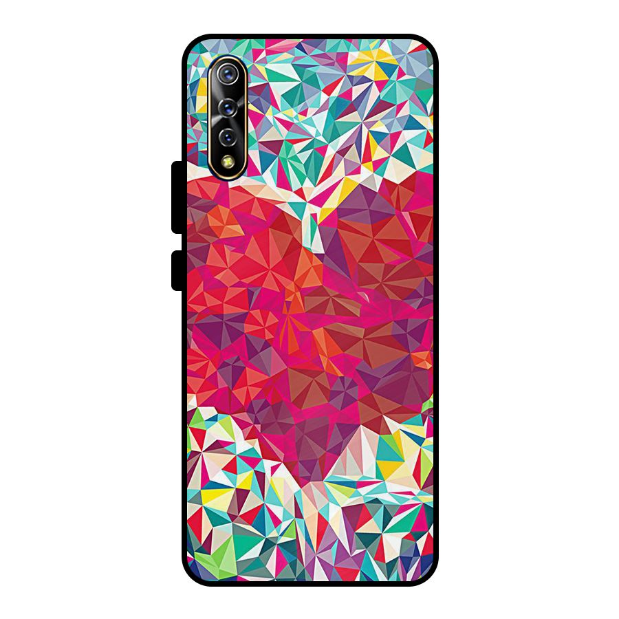 Scrumbled Heart Metal Back Case for Vivo S1