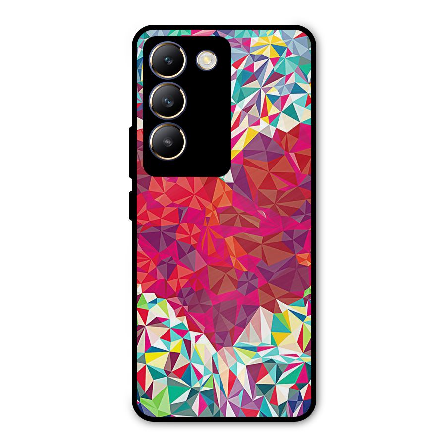 Scrumbled Heart Metal Back Case for Vivo T3 5G