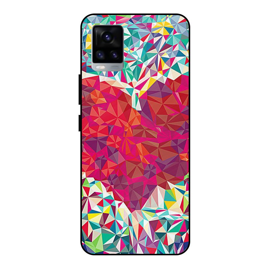Scrumbled Heart Metal Back Case for Vivo V20 2021