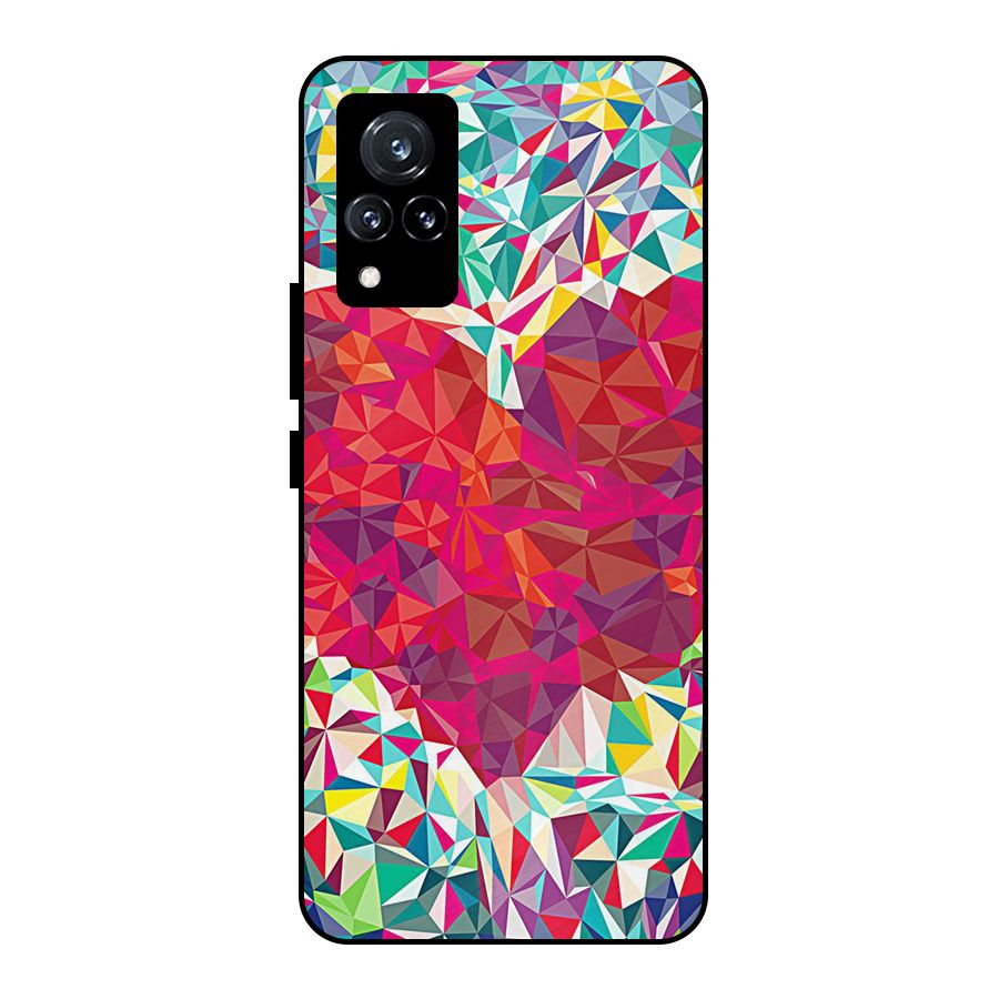 Scrumbled Heart Metal Back Case for Vivo V21 5G