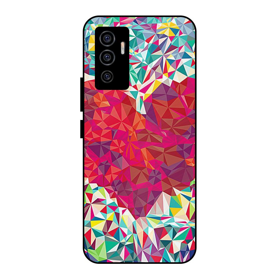 Scrumbled Heart Metal Back Case for Vivo V23e