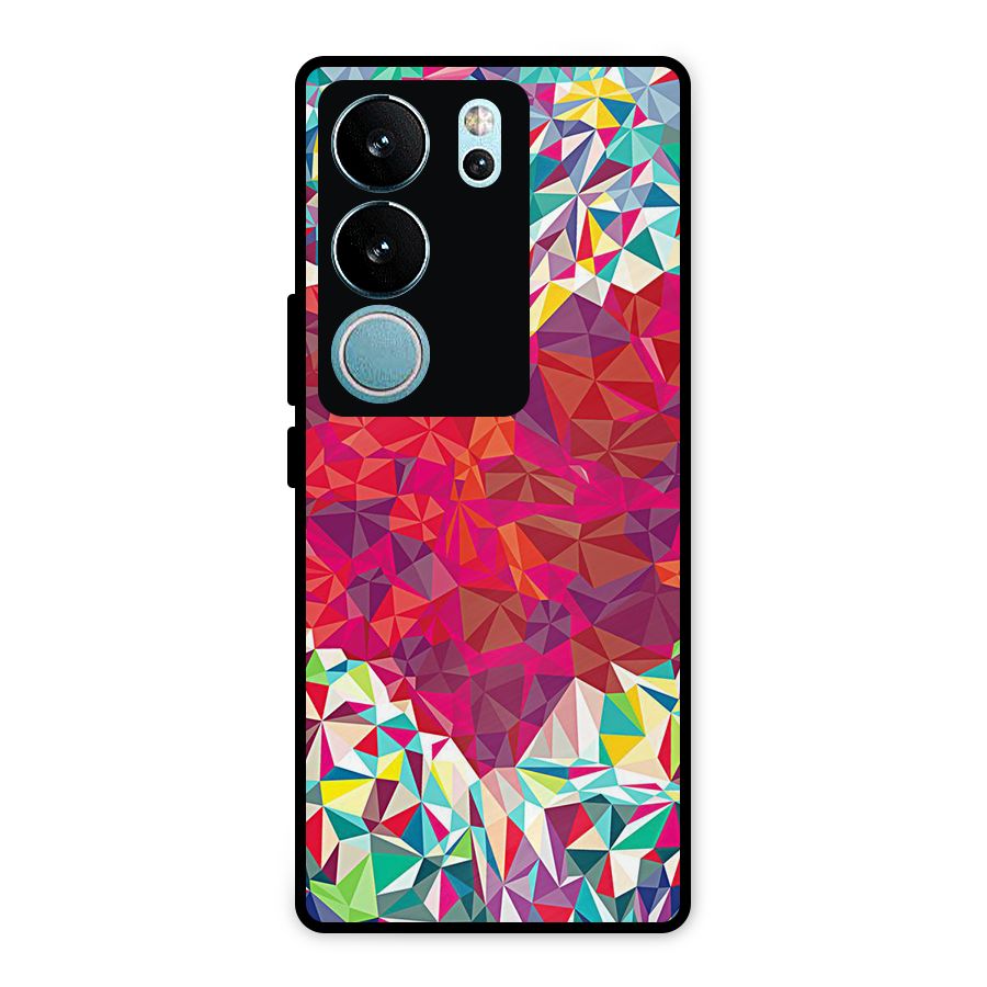 Scrumbled Heart Metal Back Case for Vivo V29 Pro