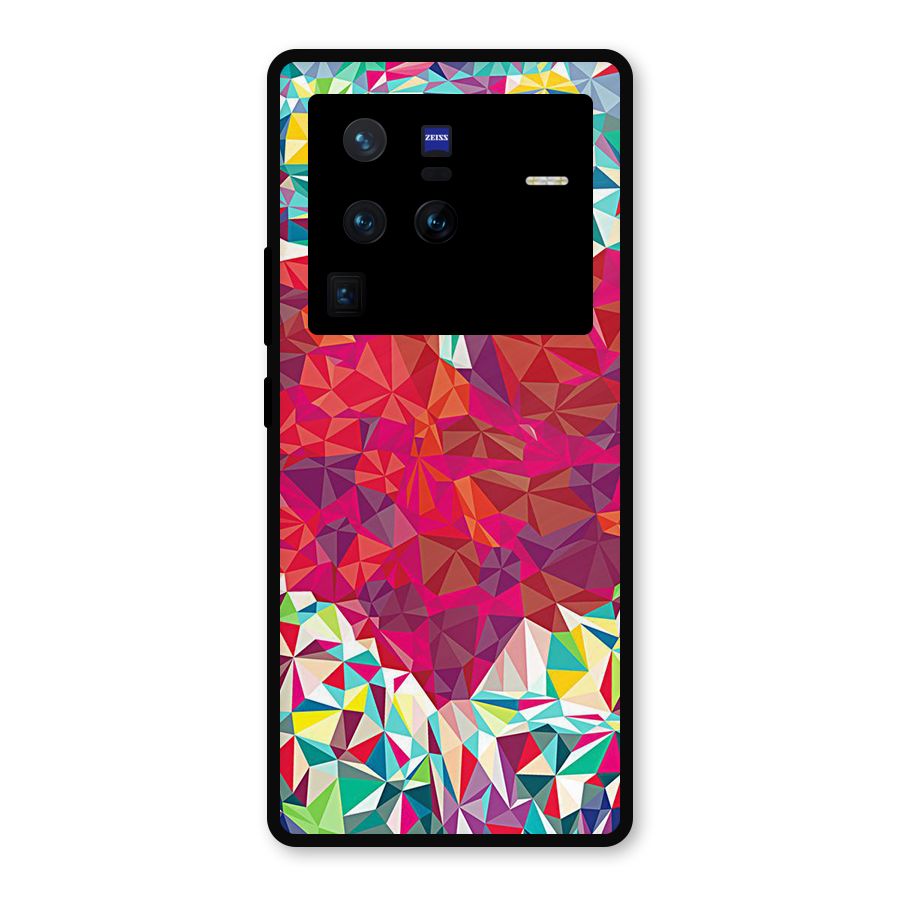 Scrumbled Heart Metal Back Case for Vivo X80 Pro