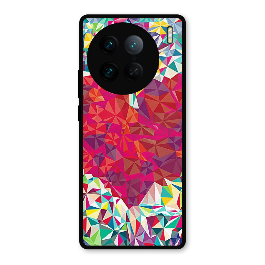 Scrumbled Heart Metal Back Case for Vivo X90 Pro