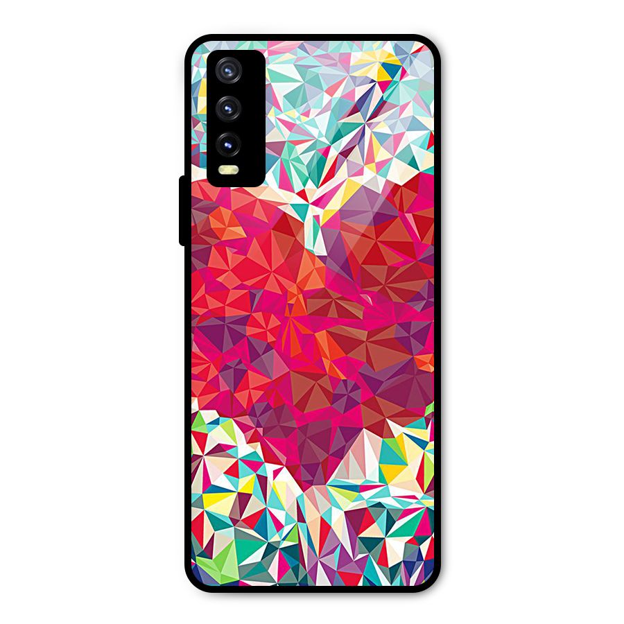 Scrumbled Heart Metal Back Case for Vivo Y20g