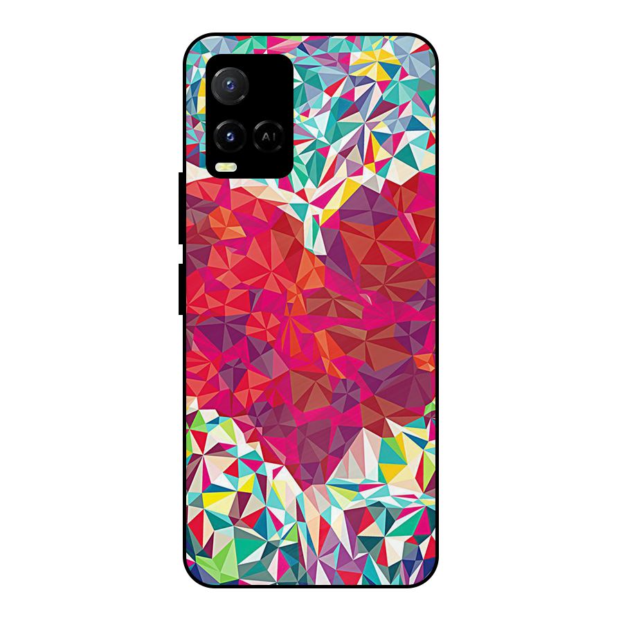 Scrumbled Heart Metal Back Case for Vivo Y21T