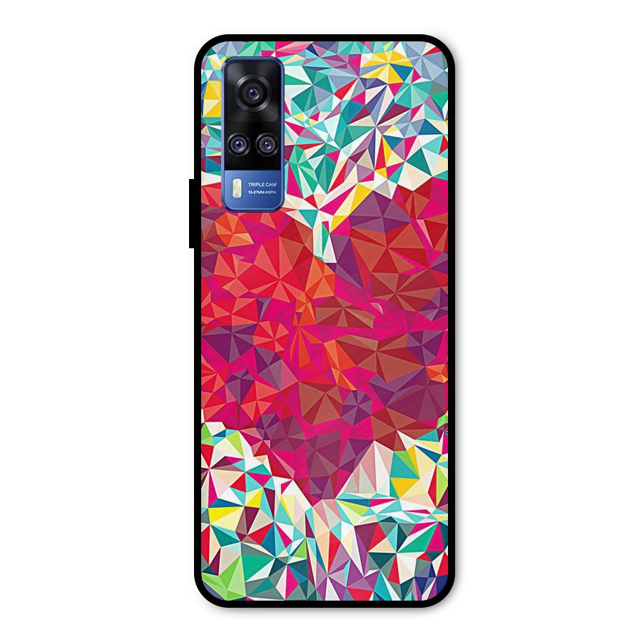 Scrumbled Heart Metal Back Case for Vivo Y51A